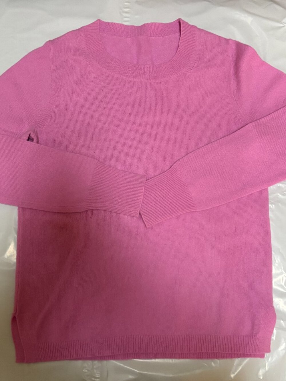 J Crew Cashmere Pink Crew Neck Pullover Preppy Sz S Sweater $108